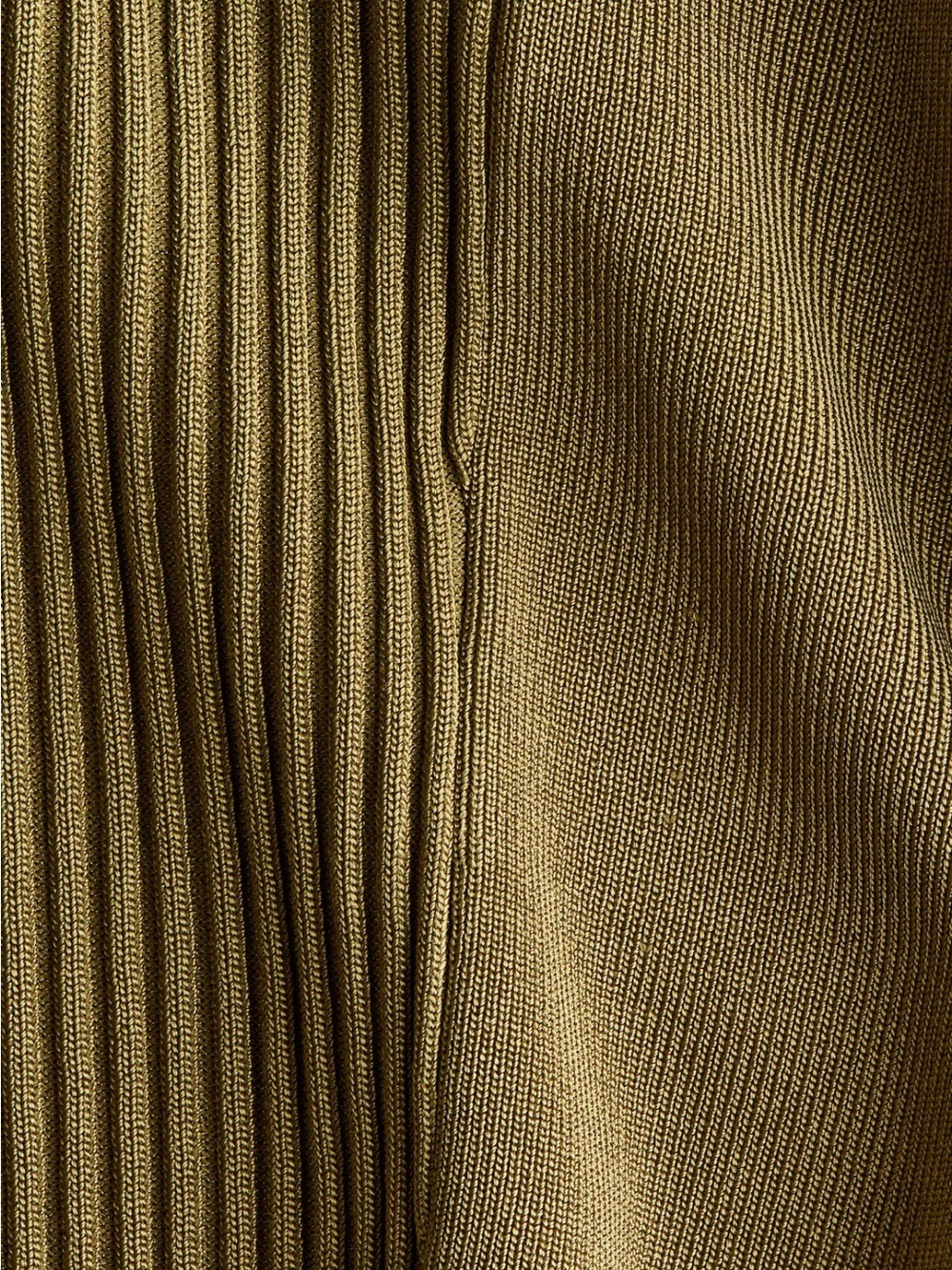 H&M EDITION,NWT OLIVE GREEN FLOUNCED KNIT DRESS SIZE SMALL - Picture 6 of 7